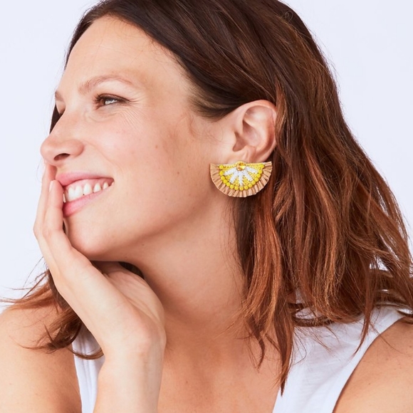 Stella & Dot Embroidered Earrings - Picture 2 of 2